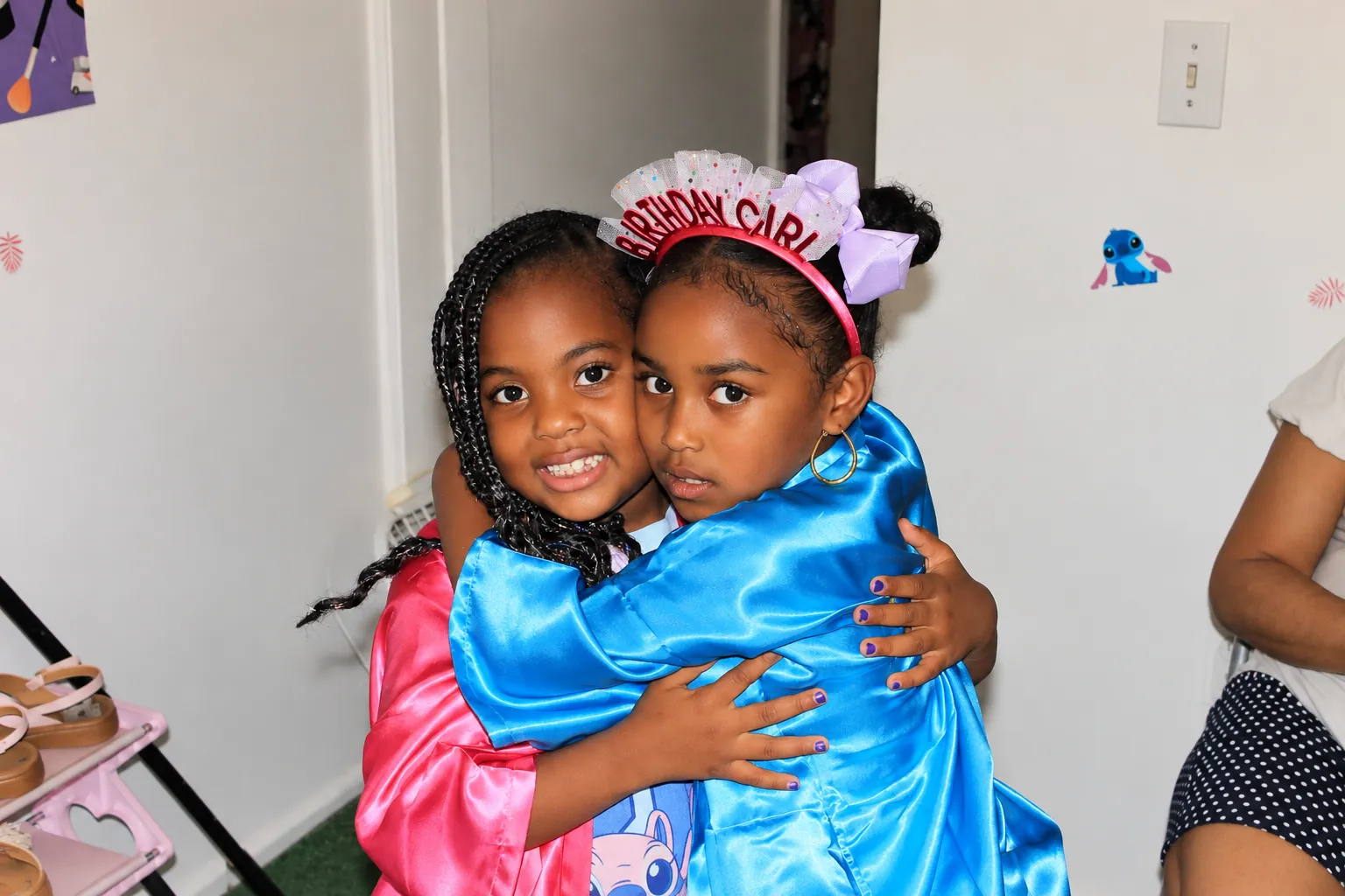 Birthday Girl Hug in Satin Colors, Kids' Birthdays