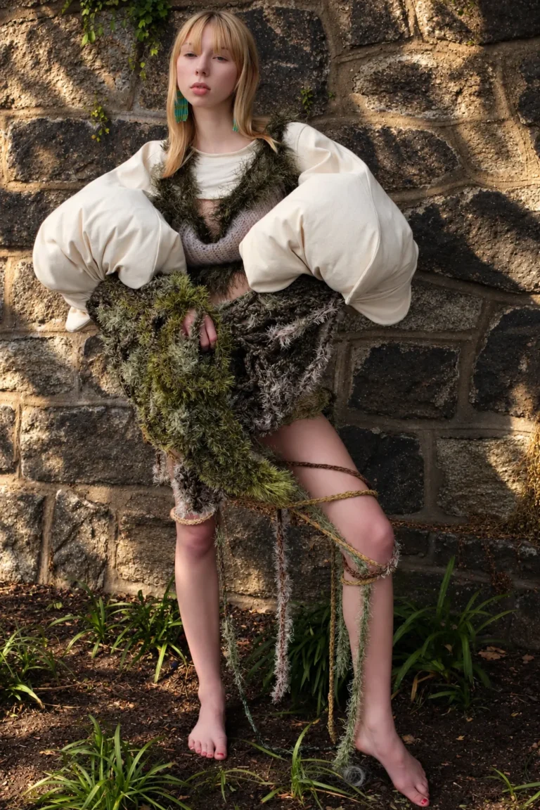 Moss Couture Editorial Against Stone, Editorial and Fashion