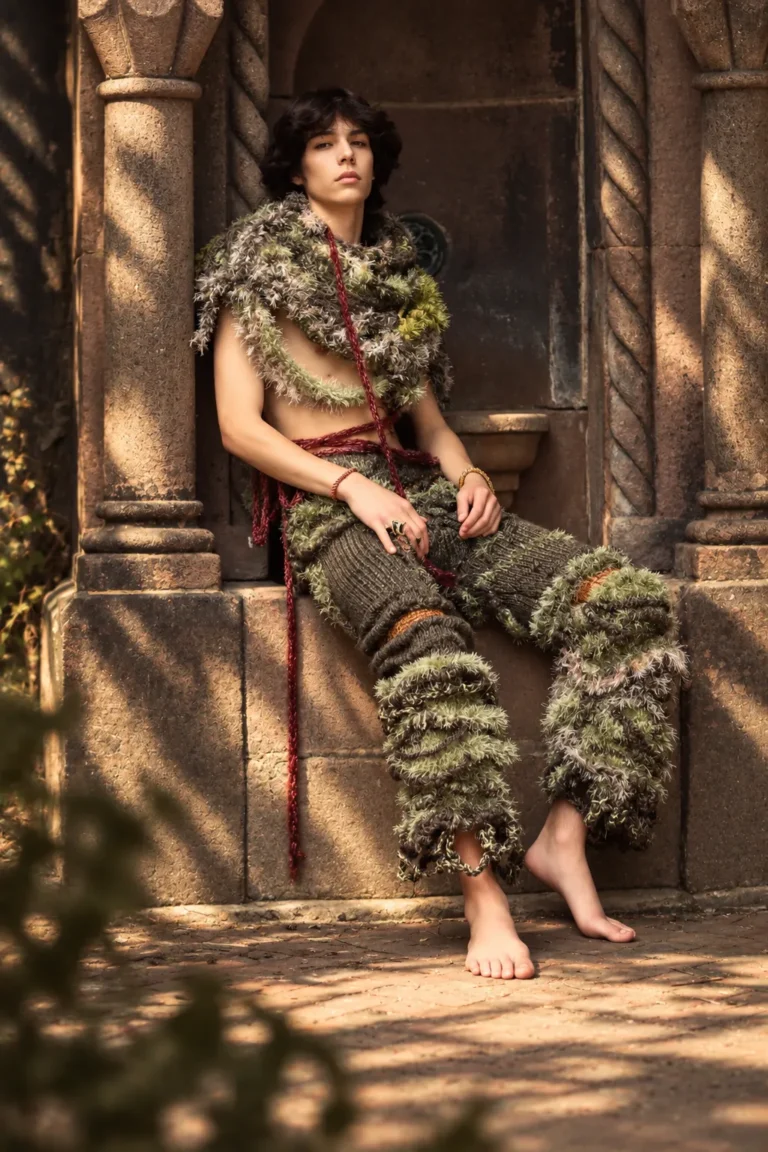 Mossy Knit Editorial in Sunlit Stone, Editorial and Fashion
