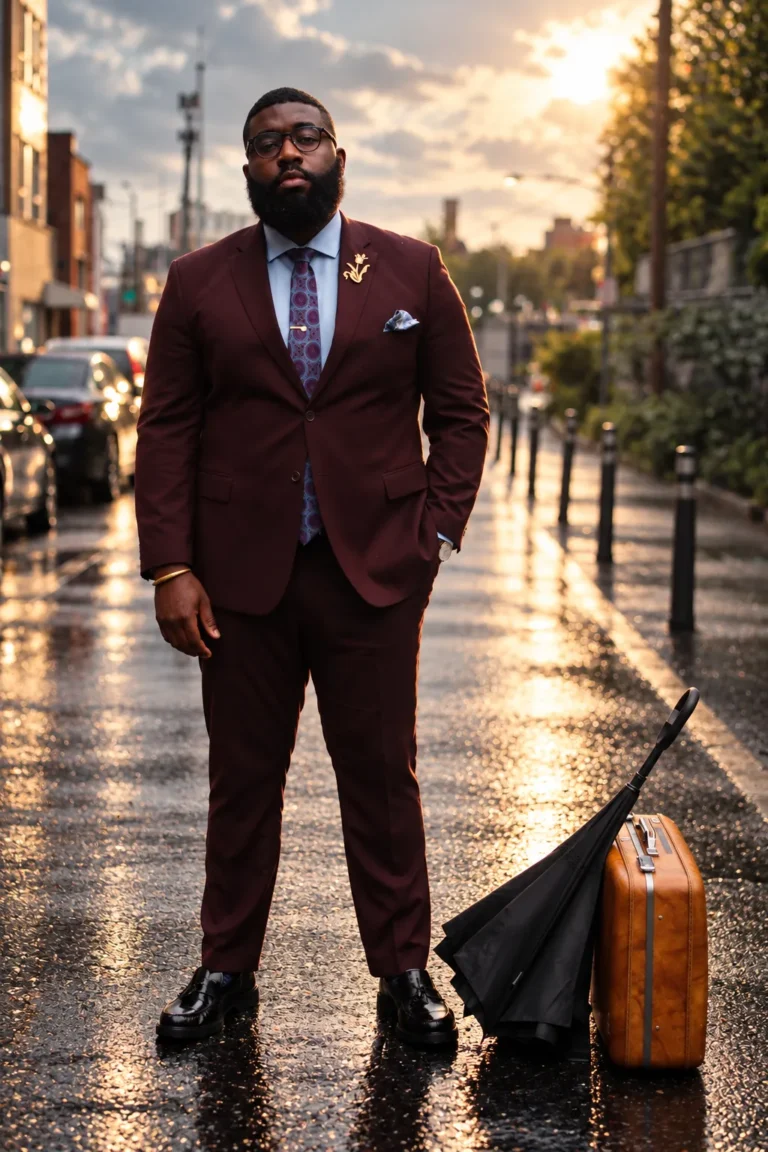 Rainy City Editorial Portrait, Street Style